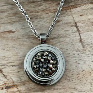 Dyrberg/Kern Yano Swarovski crystal rocks necklace